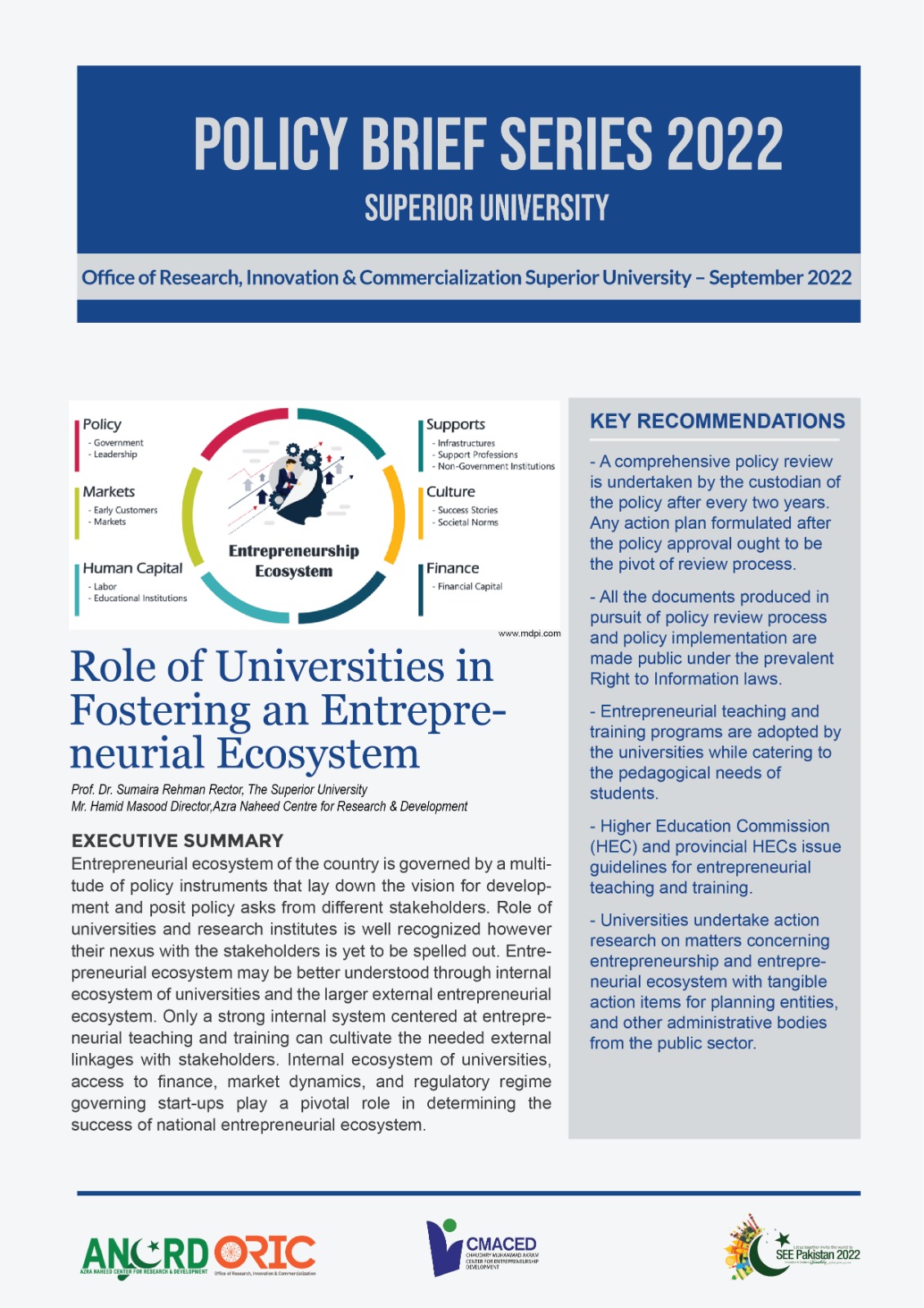 Role of Universities in Fostering an Entrepreneurial Ecosystem Image