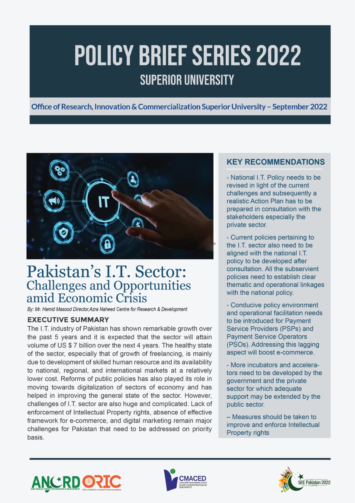 Pakistan’s I.T. Sector: Challenges and Opportunities amid Economic Crisis